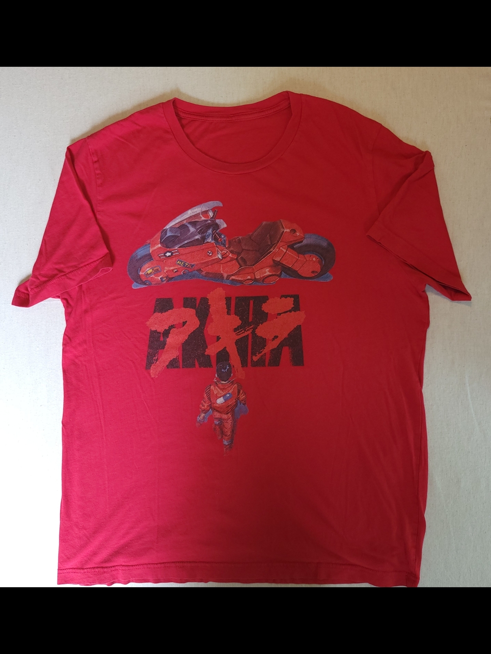 Red Akira Anime Graphic Crewneck T-Shirt - Men